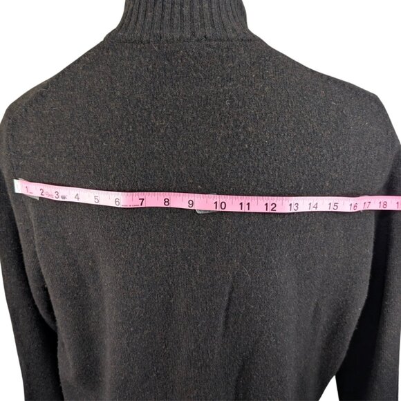 J.Crew Men's Large Brown Lambs Wool 1/4 Zip Pullover Sweater - Picture 6 of 8